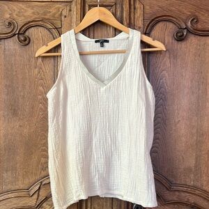 DREW Cream Textured Mini Dress